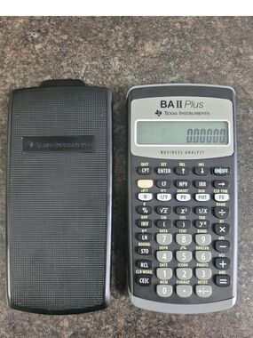 Texas Instruments BA II Plus Business Analyst Calculator in Black and Gray